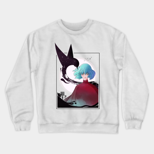 GRIS - Sad Girl Crewneck Sweatshirt by DigiScal